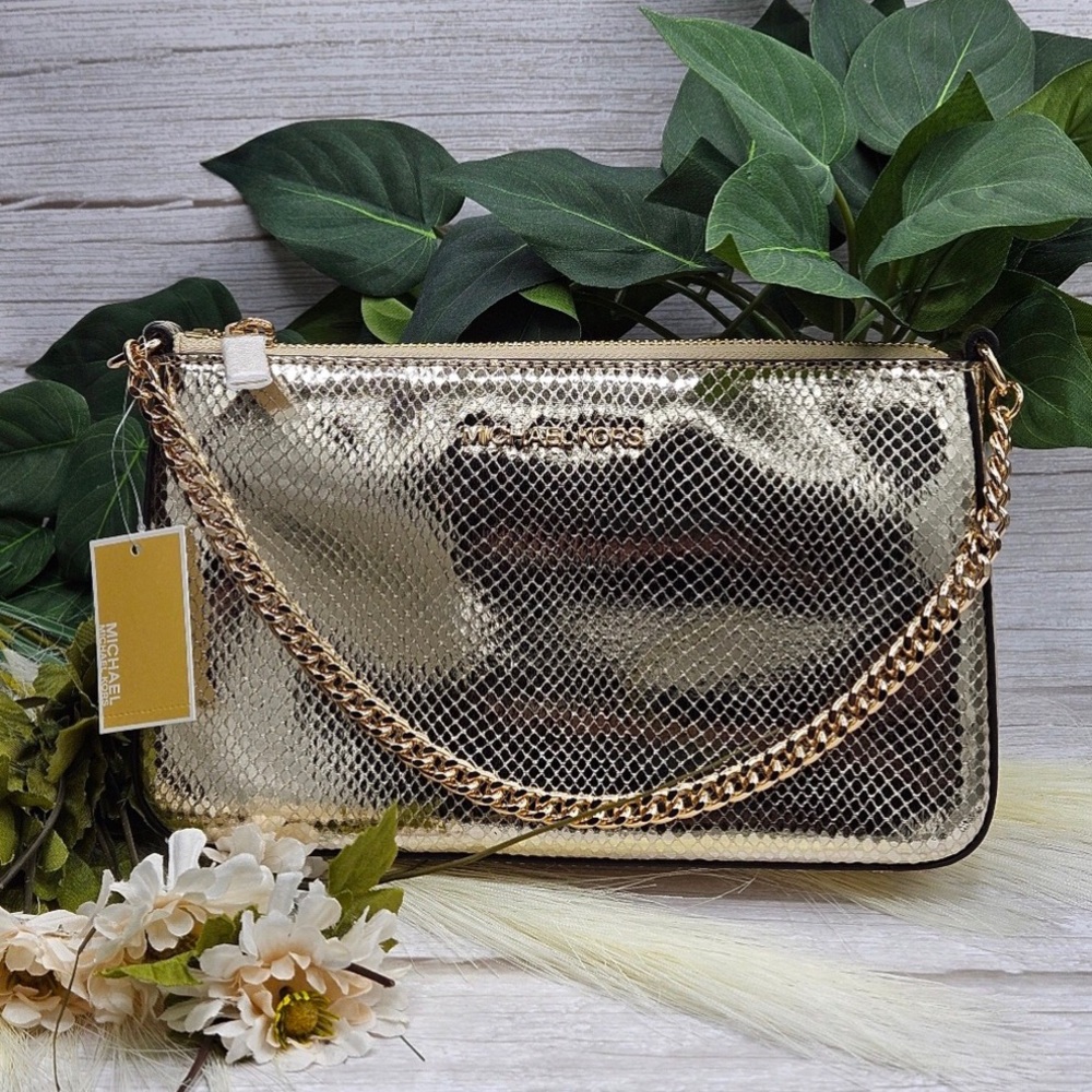 Michael Kors Gold Clutch / Shoulder/Crossbody  Bag